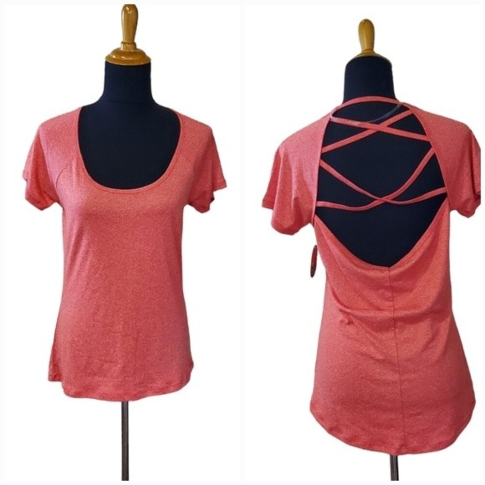 Bally Total Fitness "Run It" Tee Top Red NWT S